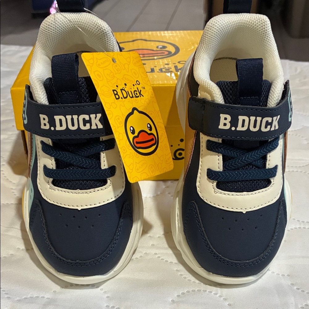 Kids Navy and White Shoes